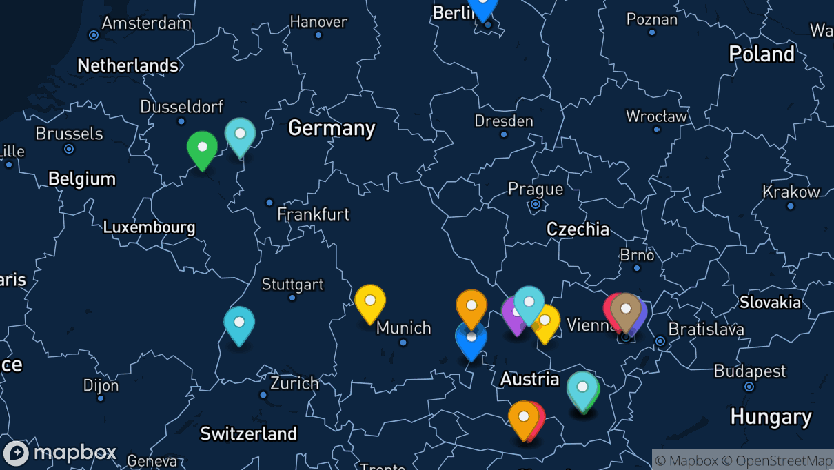 Map of company locations