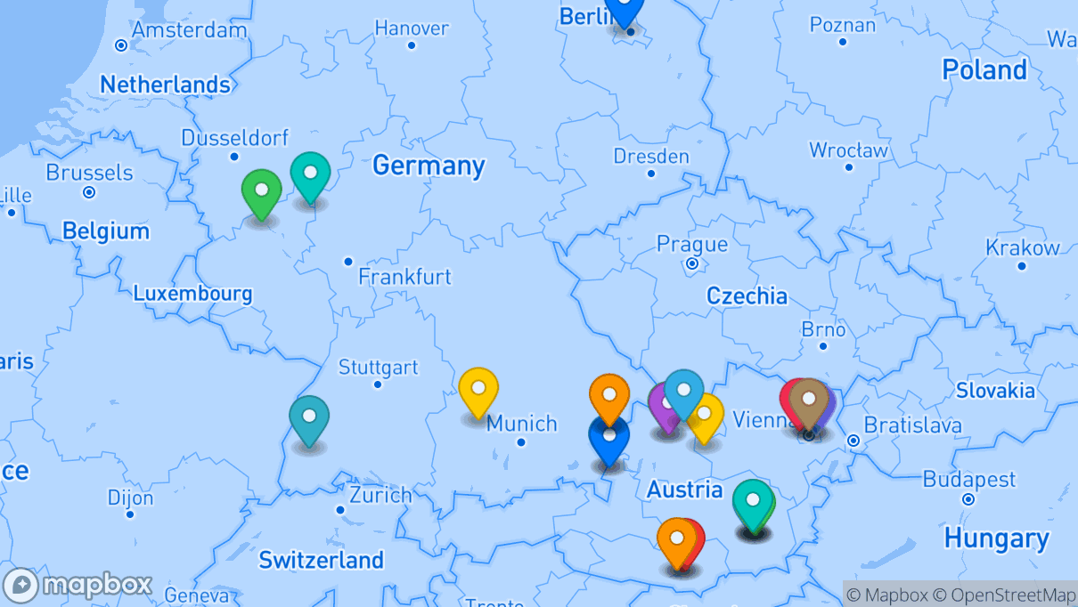 Map of company locations