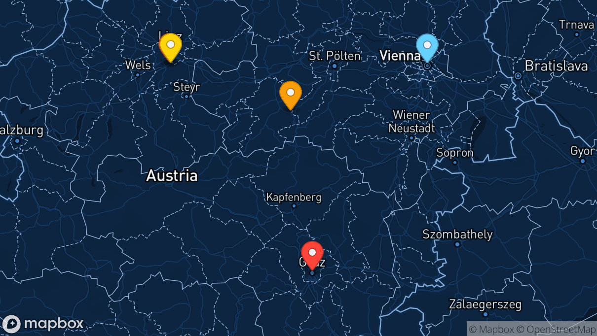 Map of company locations