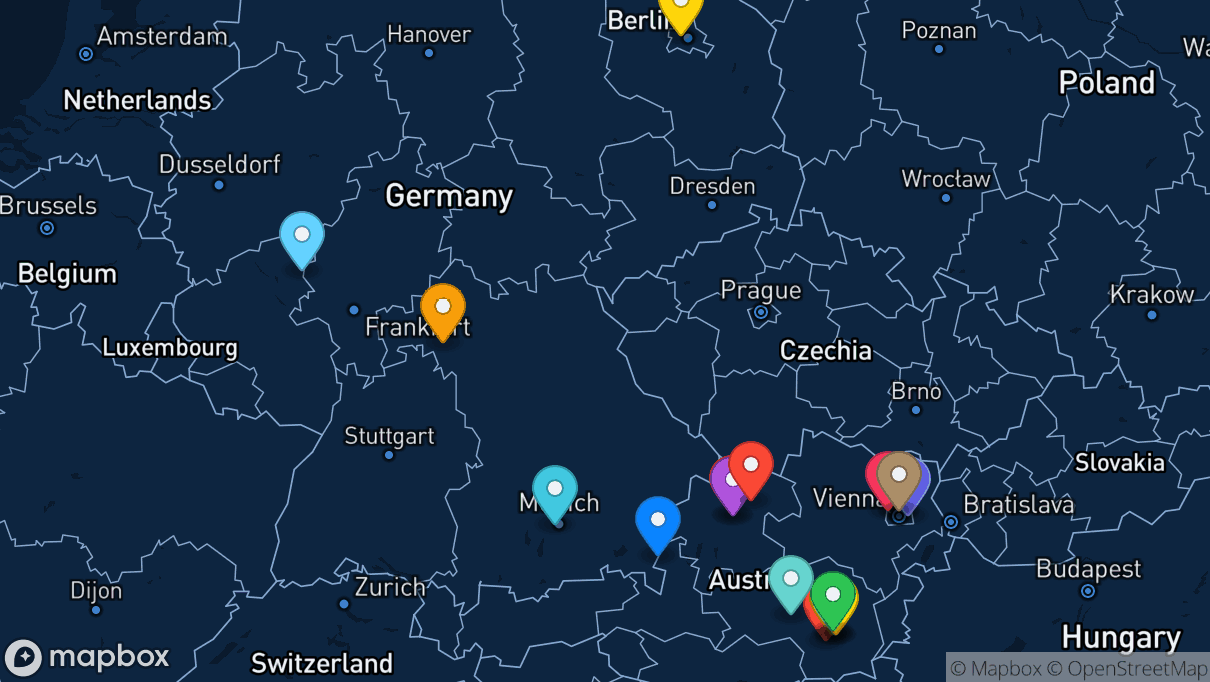 Map of company locations