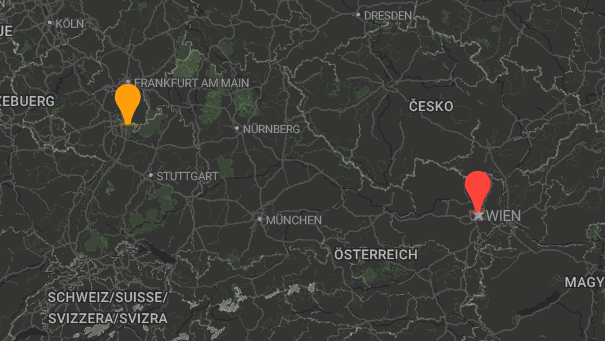 Map of company locations