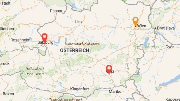 Map of company locations