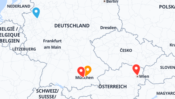 Map of company locations