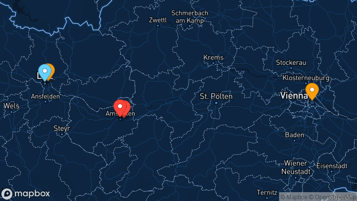 Map of company locations