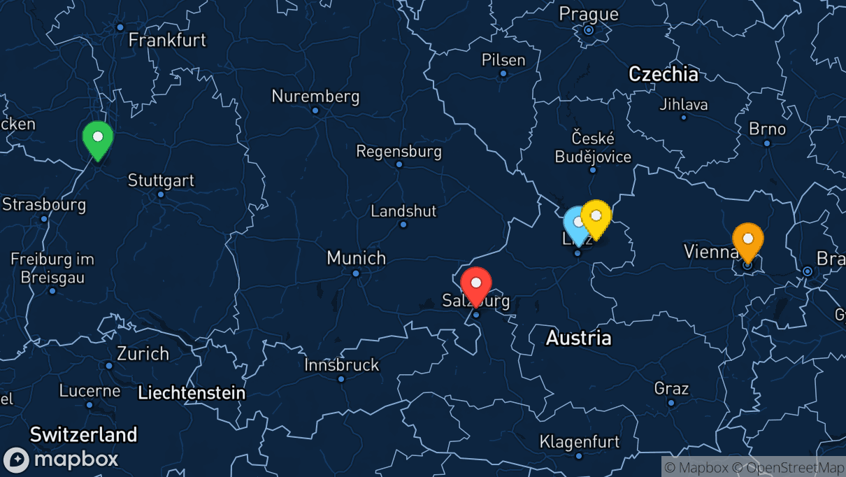 Map of company locations