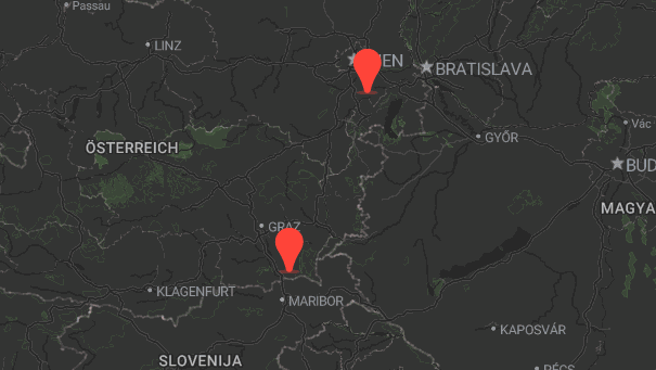 Map of company locations