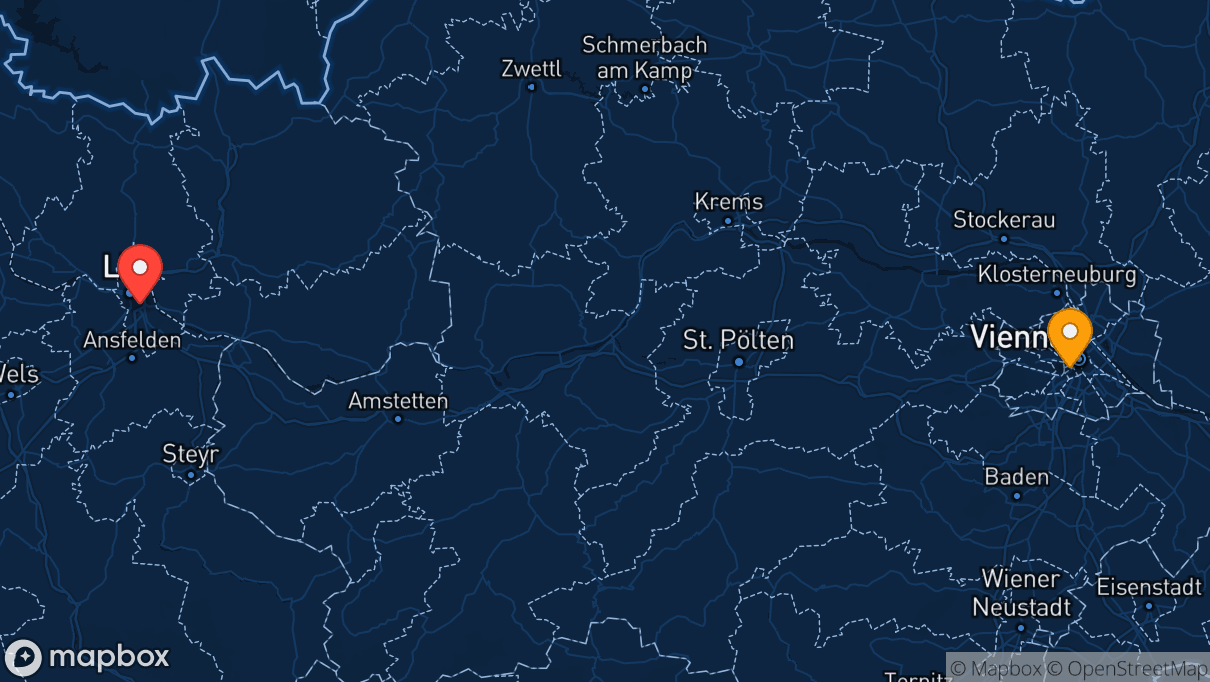 Map of company locations