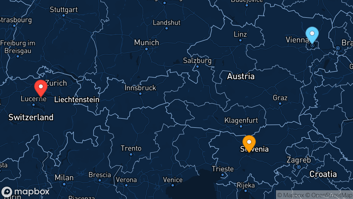 Map of company locations