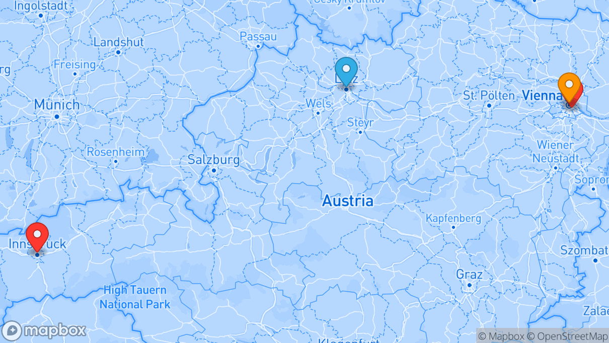 Map of company locations