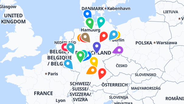 Map of company locations