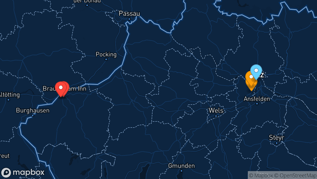 Map of company locations