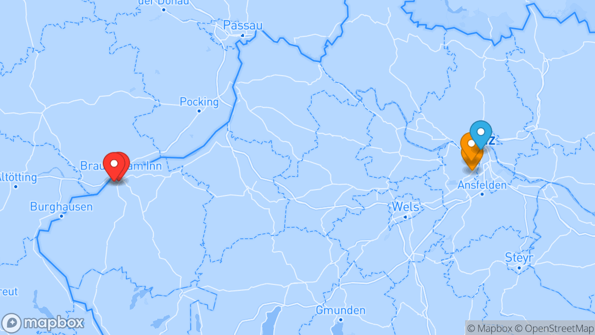 Map of company locations