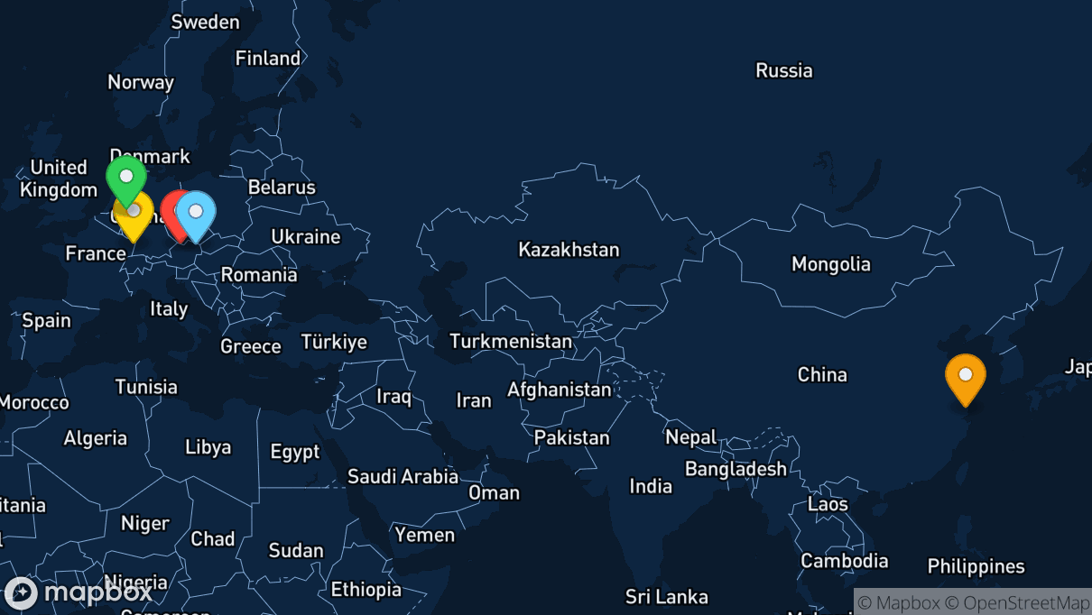 Map of company locations