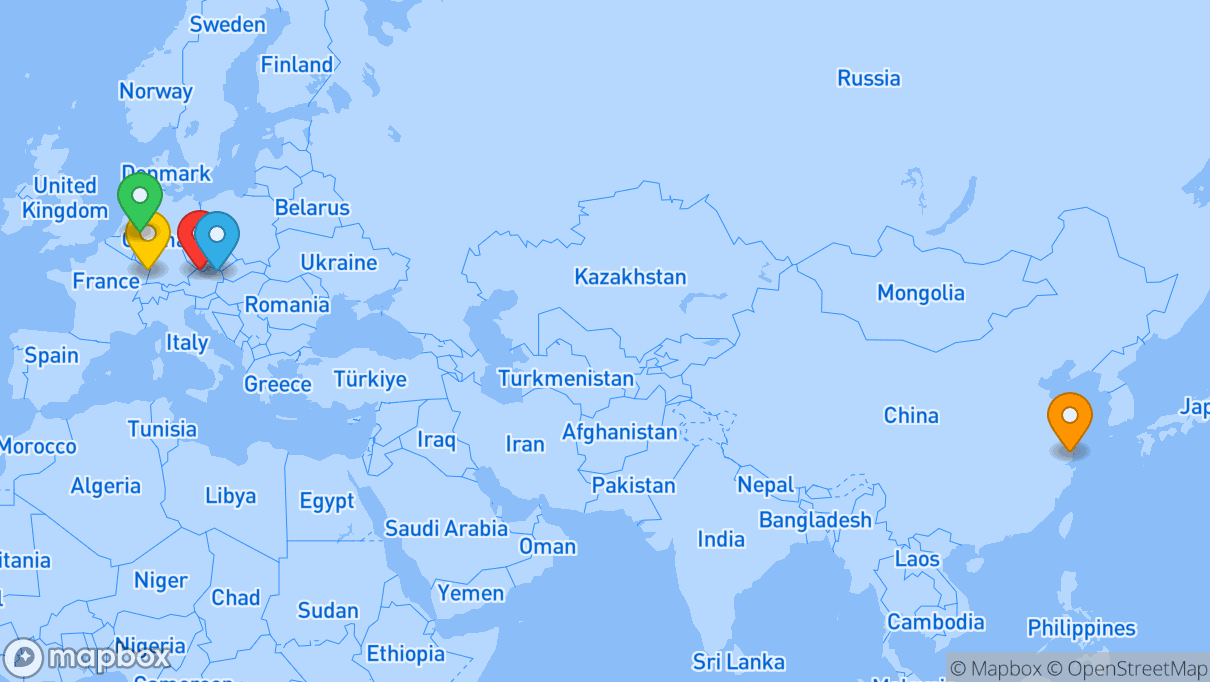 Map of company locations