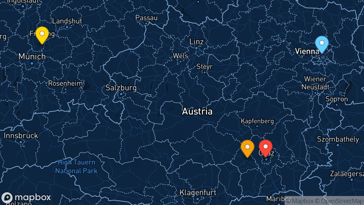 Map of company locations