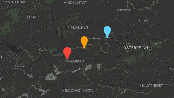 Map of company locations