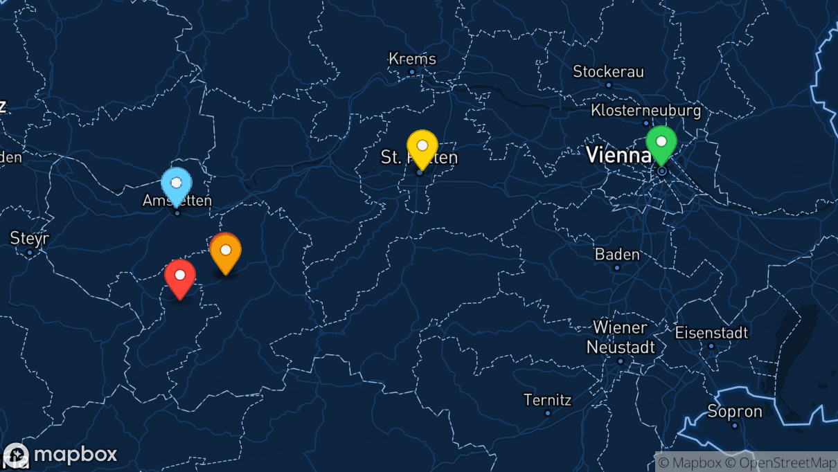 Map of company locations