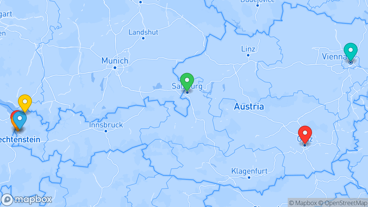 Map of company locations