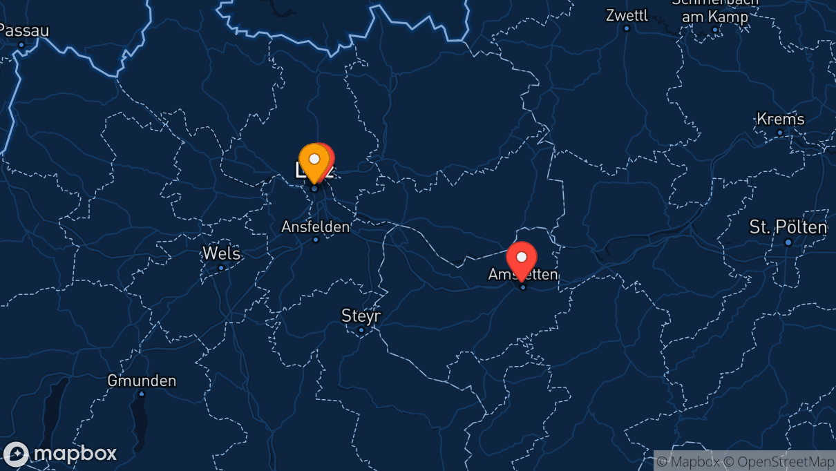 Map of company locations