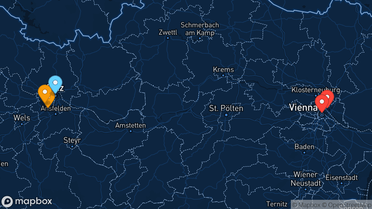Map of company locations