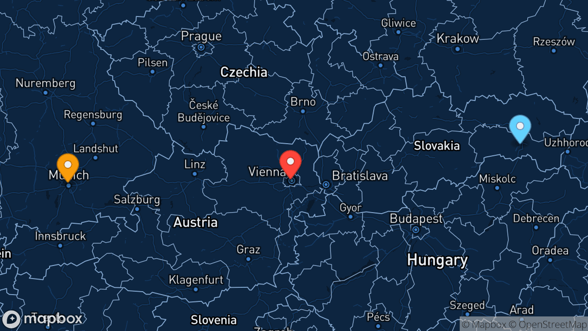 Map of company locations