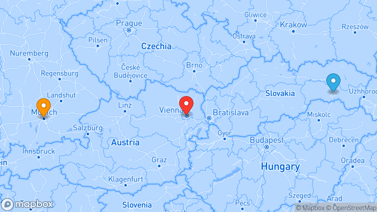 Map of company locations