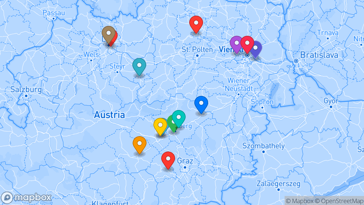 Map of company locations