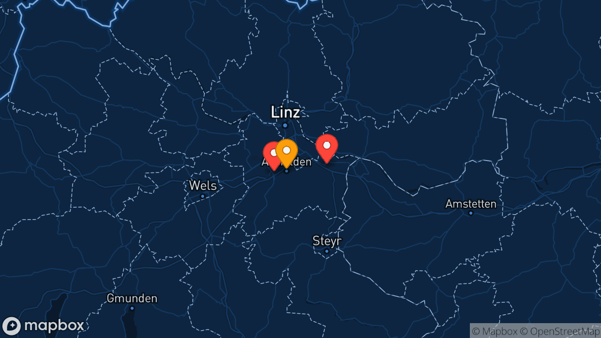 Map of company locations