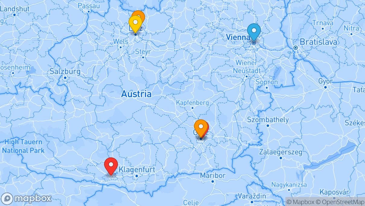 Map of company locations