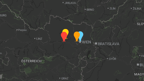 Map of company locations