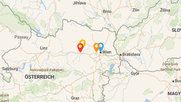 Map of company locations