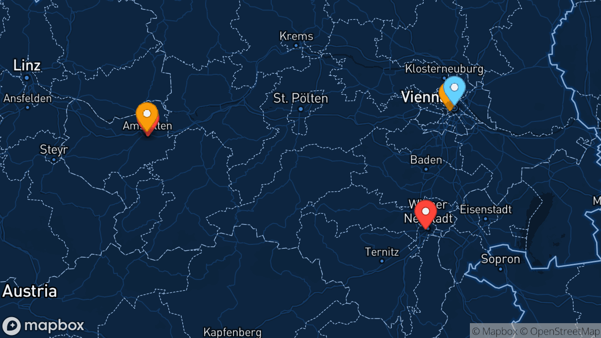 Map of company locations