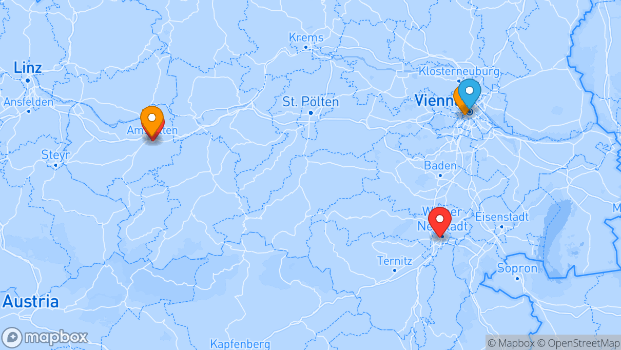 Map of company locations