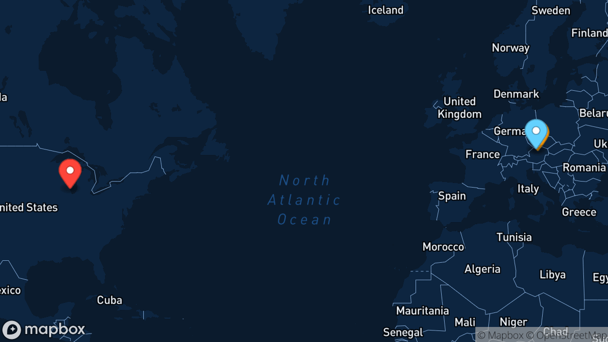 Map of company locations