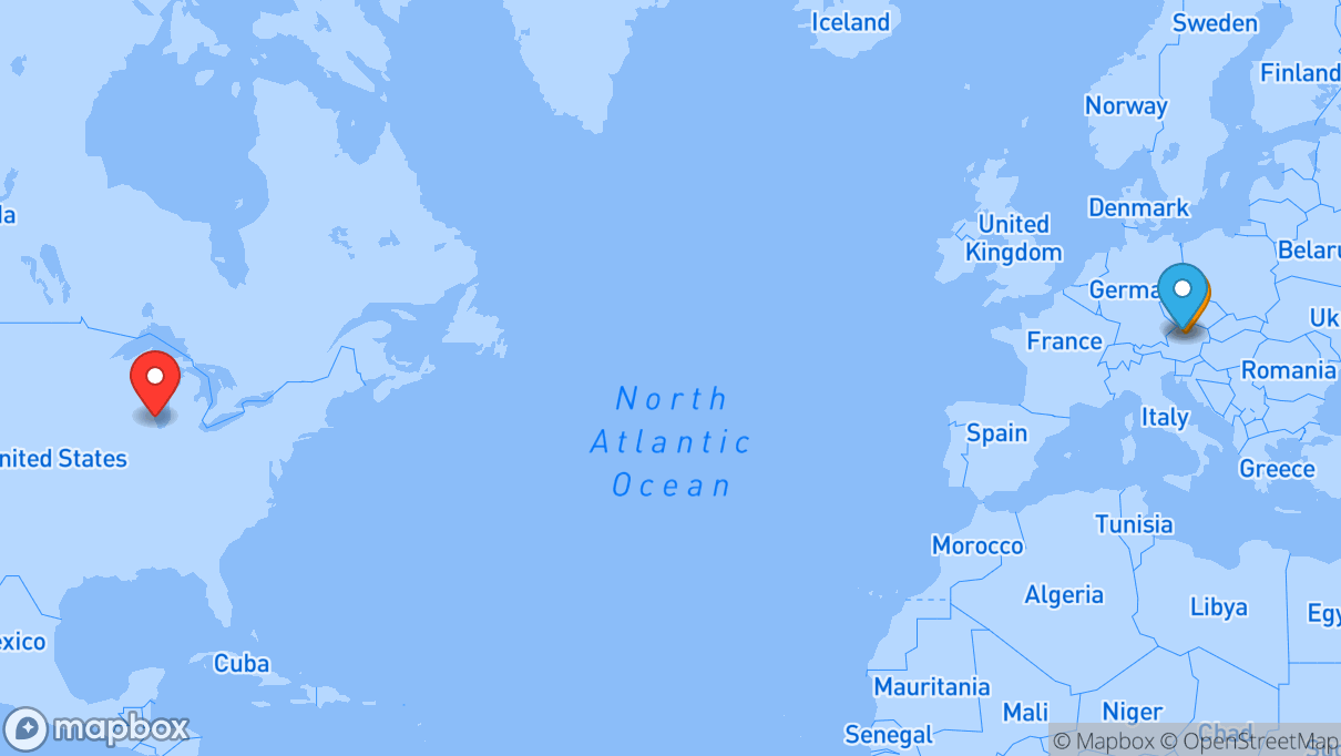 Map of company locations