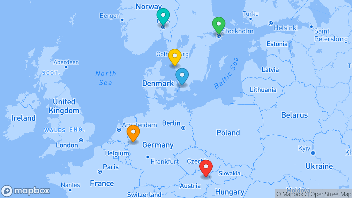 Map of company locations