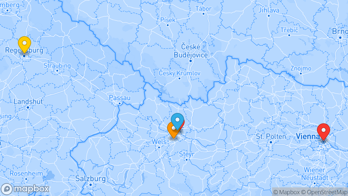 Map of company locations
