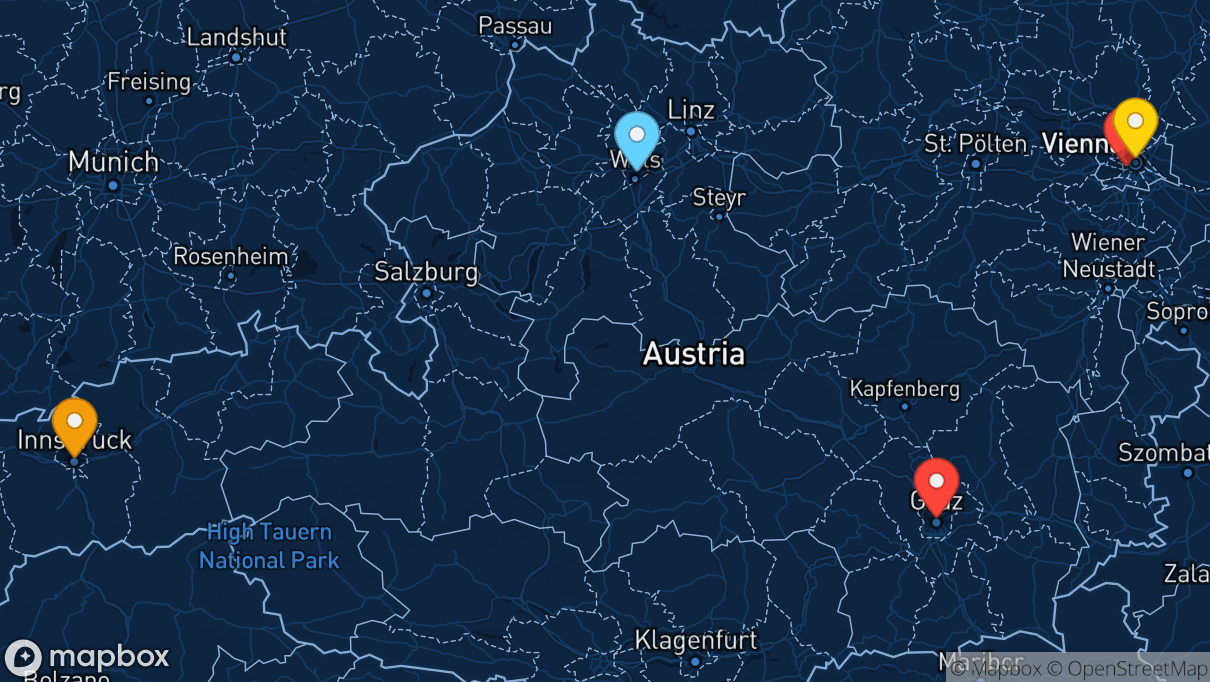 Map of company locations