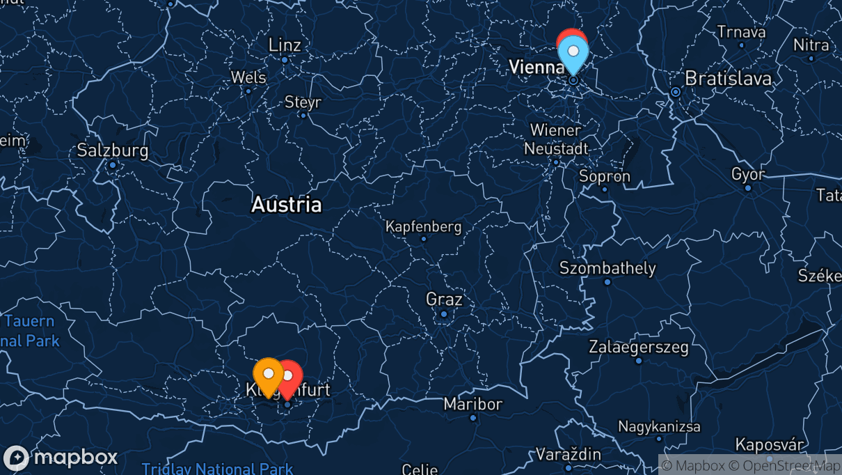 Map of company locations