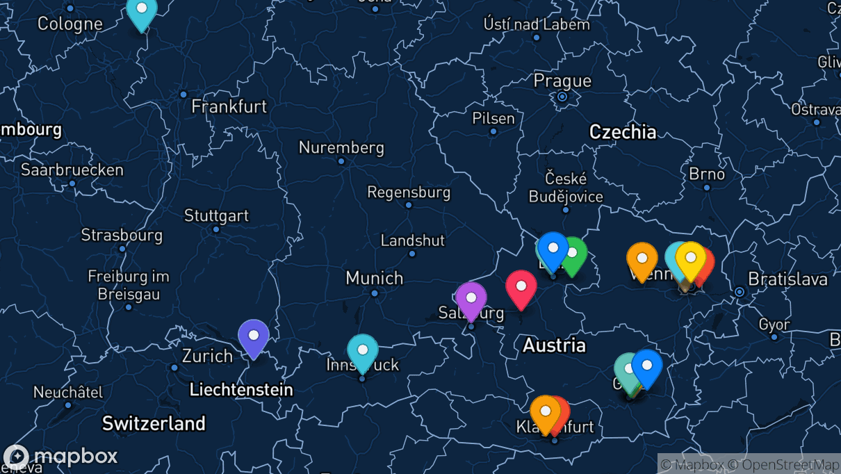 Map of company locations