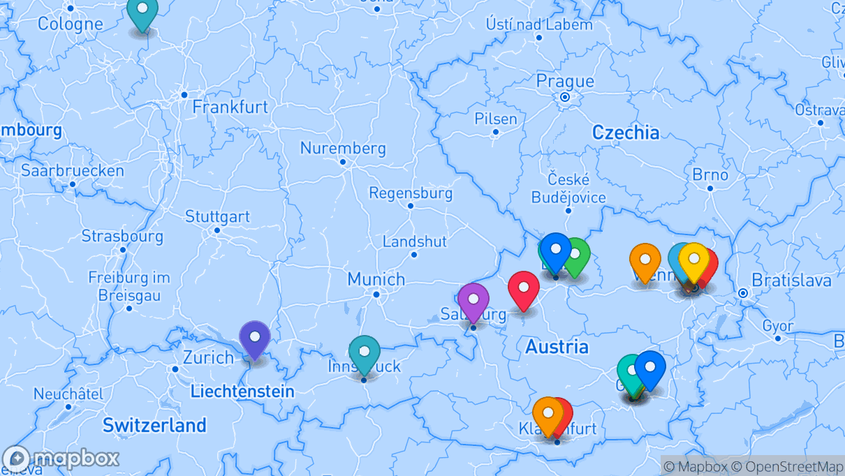 Map of company locations
