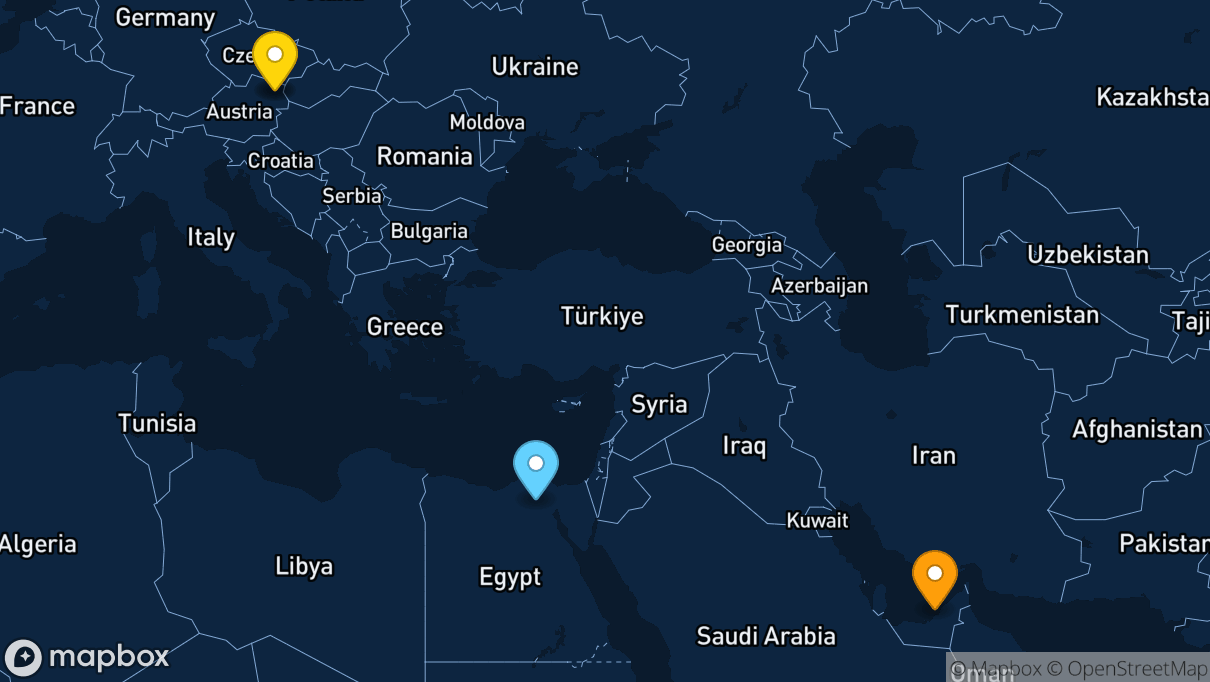 Map of company locations