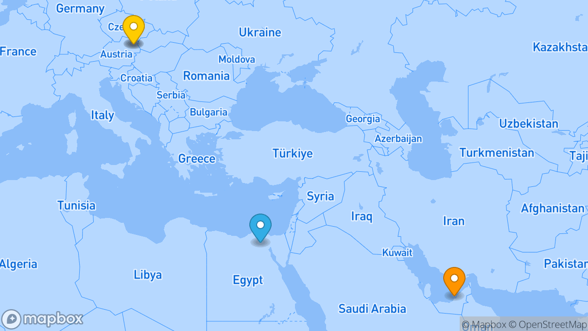 Map of company locations