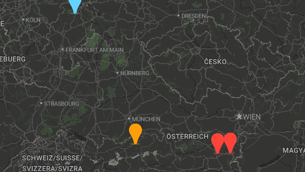 Map of company locations