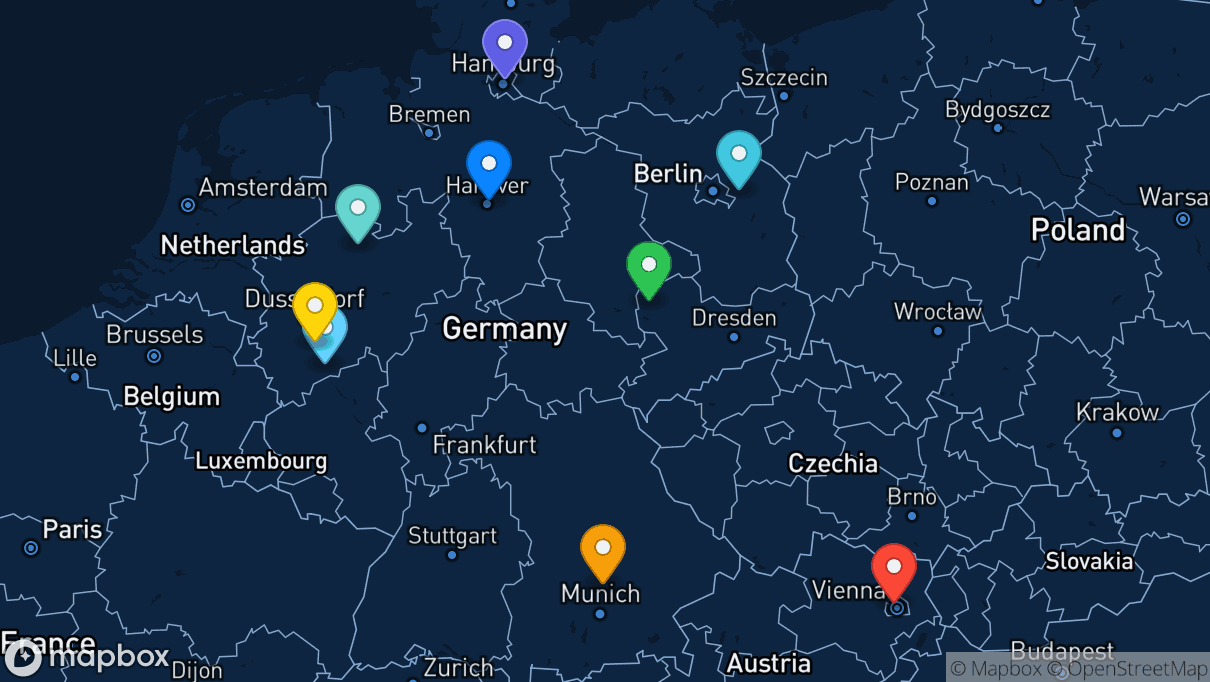 Map of company locations