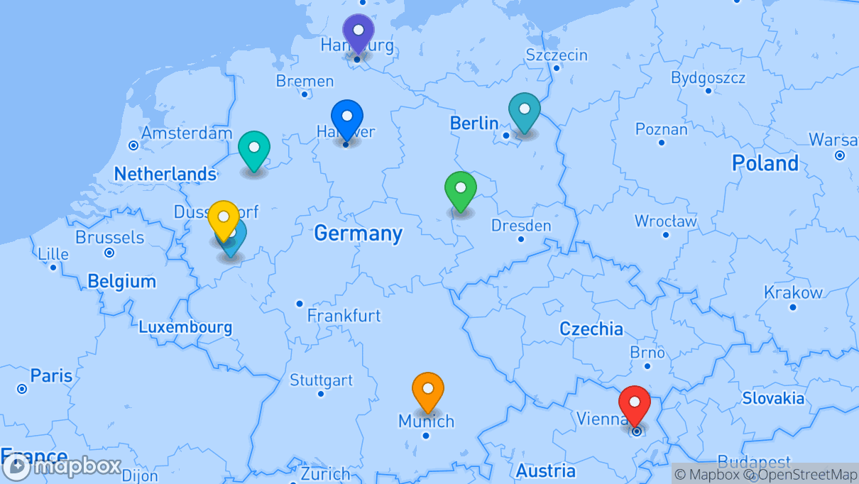 Map of company locations