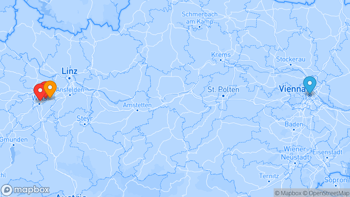 Map of company locations