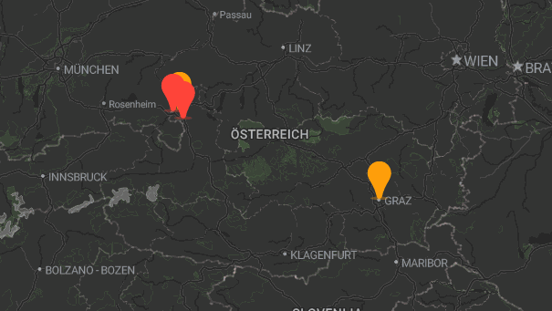 Map of company locations