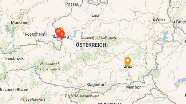 Map of company locations