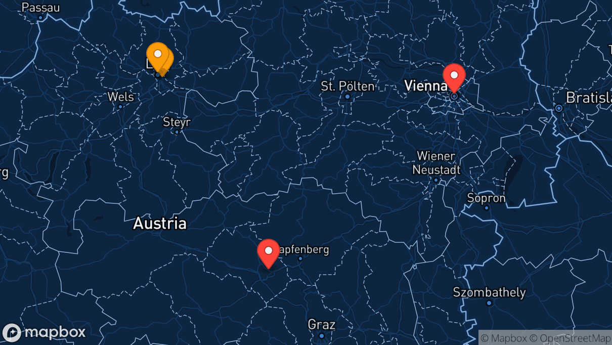 Map of company locations
